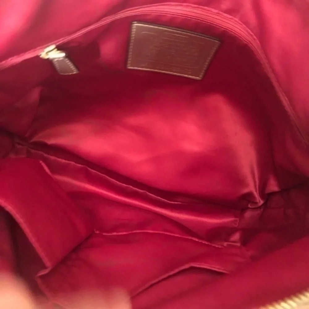 Coach vintage y2k signature pink poppy signature metallic bag